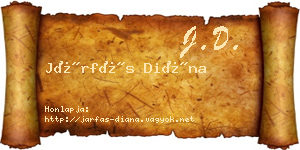 Járfás Diána névjegykártya